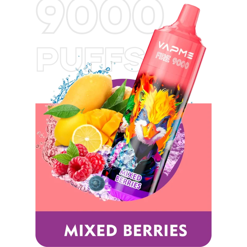 Vapme Fire 9000 Puffs 18 Flavors in Stock with 650 mAh 18ml Pre Filled 0 2 3 5 Nicotine Wholesale Disposable Vape Pen With RBG Light 10 scaled