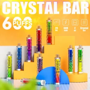 Wholesale MYDE Crystal Bar 600 Puffs Disposable Vape Pen 20mg Nicotine with Mesh Coil and 10 Flavor Choices 4