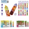 Best-Selling VOPK TORNADO 15000 15k Puffs 0% 2% 3% 5% Nicotine Rechargeable Disposable Vape Wholesale Adjustable Air LED Display 2025 2