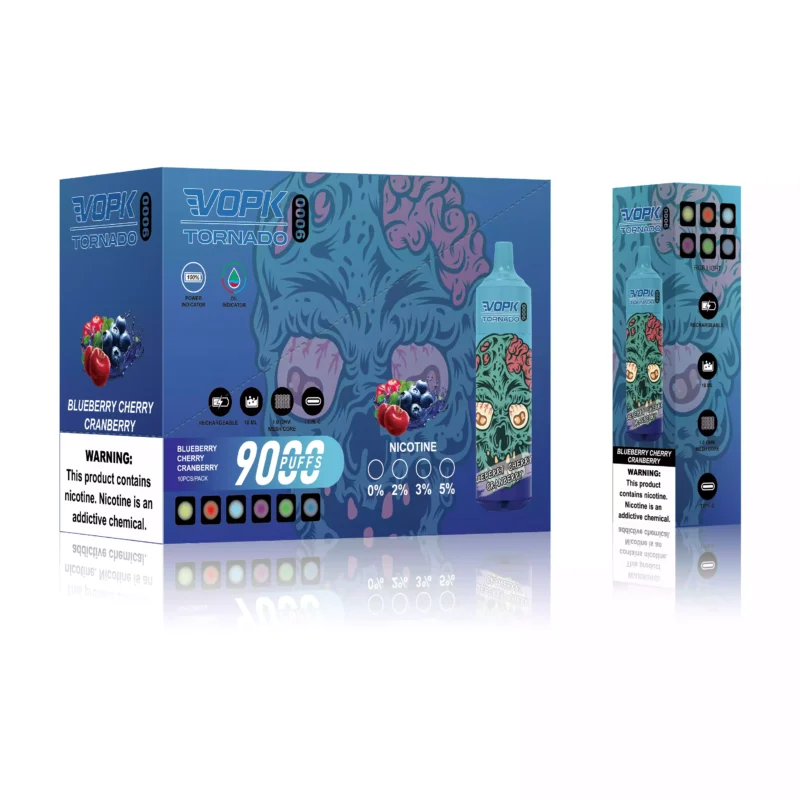 VOPK TORNADO 9000 Puffs 0 2 3 5 Low Nicotine Rechargeable Disposable Vape Wholesale 600 Mah Bottom LED 2025 Hot Original Factory 2 scaled