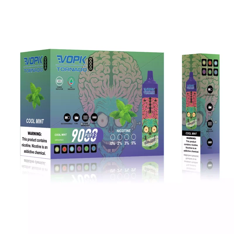 VOPK TORNADO 9000 Puffs 0 2 3 5 Low Nicotine Rechargeable Disposable Vape Wholesale 600 Mah Bottom LED 2025 Hot Original Factory 8 scaled